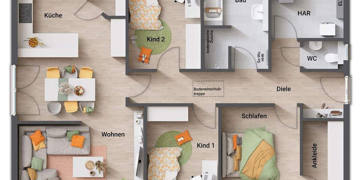 Bungalow Adelebsen - 5 Zimmer, 109 m&sup2;, 326.890&euro; | Angebot:25738090