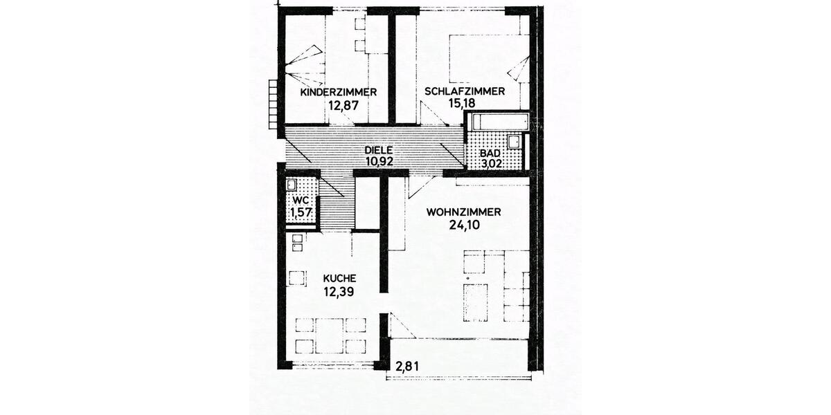 Etagenwohnung Göttingen - 3 Zimmer, 81 m&sup2;, 219.000&euro; | Angebot:27426800
