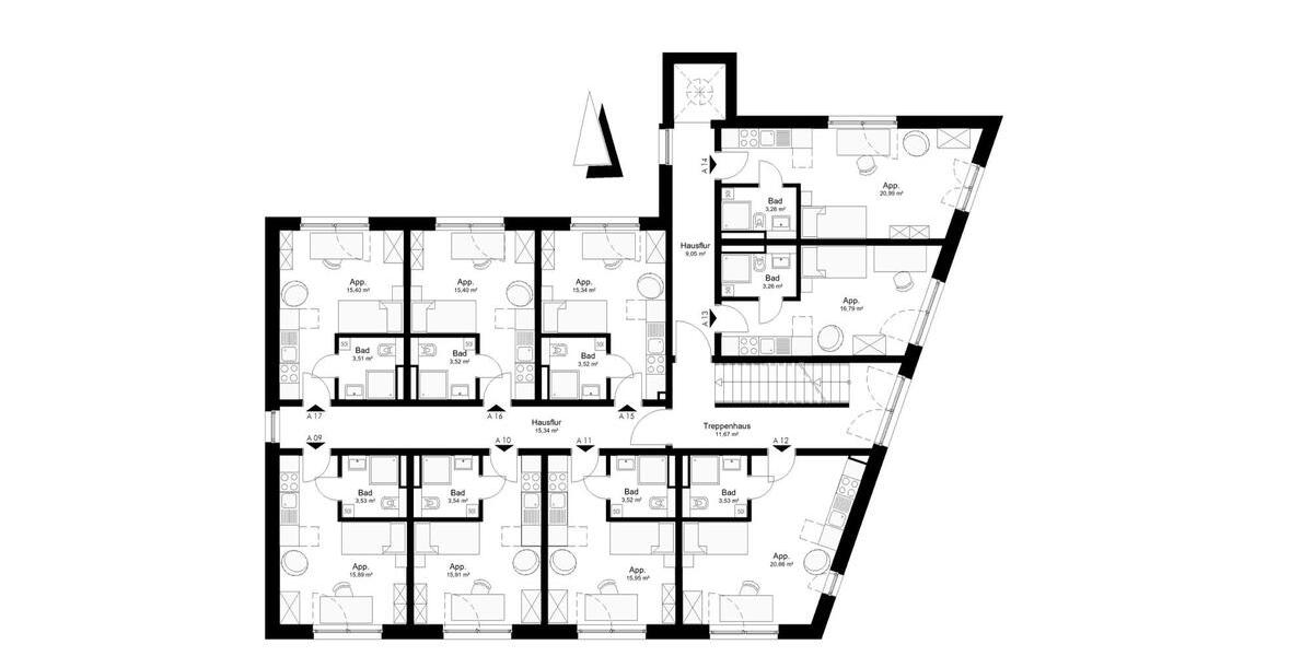 Etagenwohnung Göttingen Grone - 1 Zimmer, 22 m&sup2;, 360&euro; | Angebot:26340640