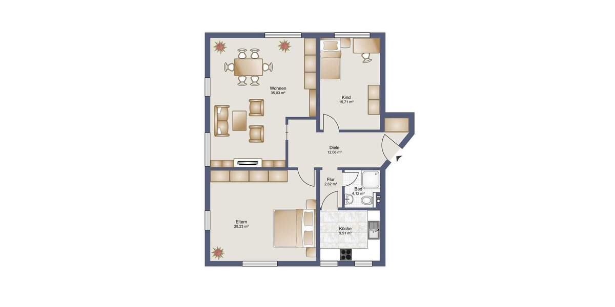 Etagenwohnung Nörten-Hardenberg Hardenberg - 3 Zimmer, 106 m&sup2;, 249.000&euro; | Angebot:25707512