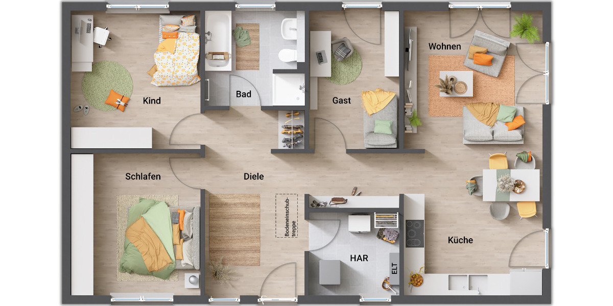 Bungalow Adelebsen - 5 Zimmer, 102 m&sup2;, 229.350&euro; | Angebot:25700344