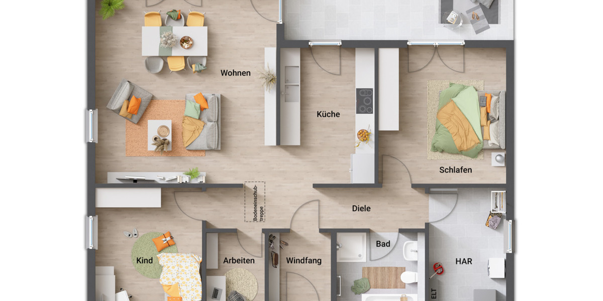 Bungalow Neu-Eichenberg Marzhausen - 4 Zimmer, 108 m&sup2;, 286.900&euro; | Angebot:25986288