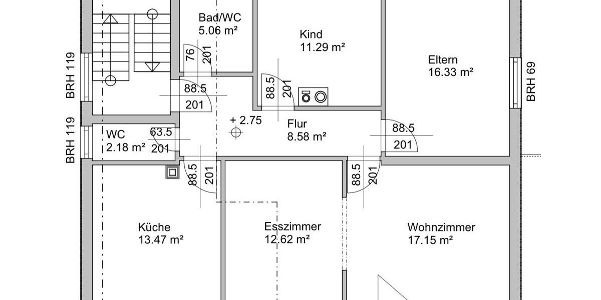 Etagenwohnung Göttingen Oststadt - 3.5 Zimmer, 89 m&sup2;, 1.060&euro; | Angebot:26536407