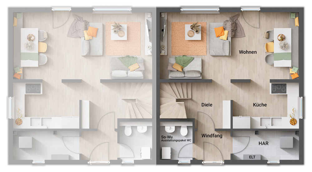 Mit Grundstück: Das ausbaufähige und flexible DH massiv gebaut von Town & Country in Adelebsen 3 zimmer
