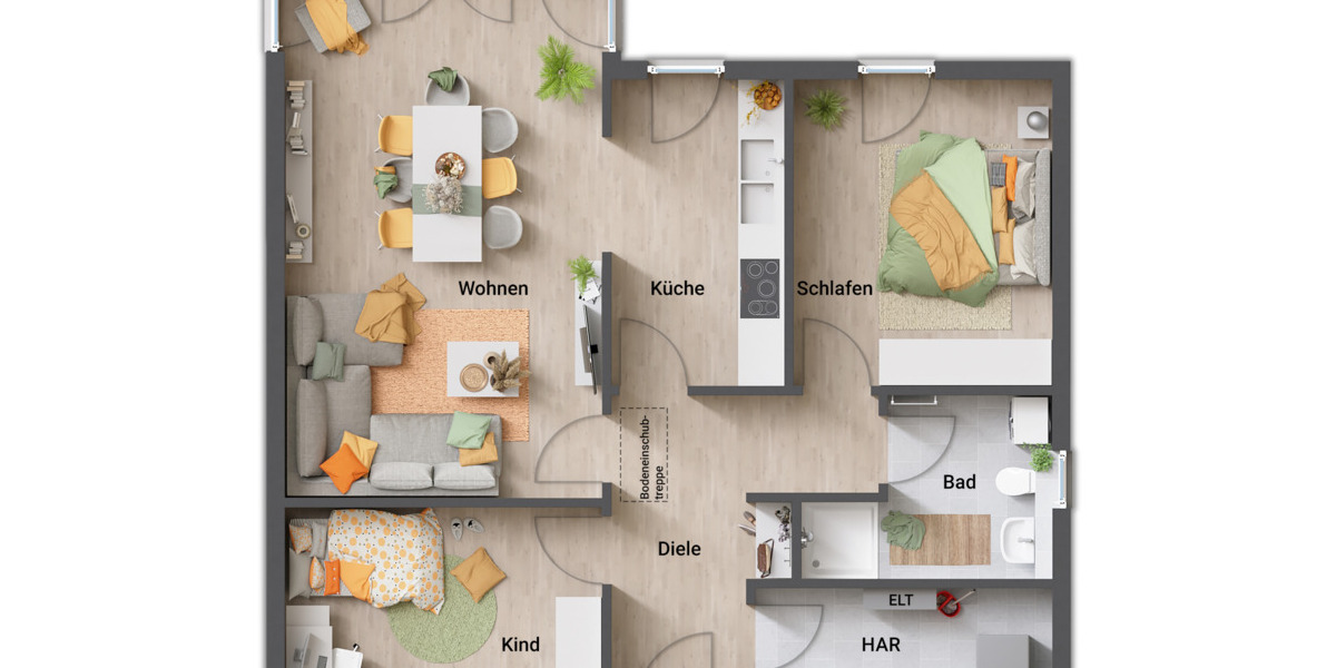 Bungalow Neu-Eichenberg Marzhausen - 4 Zimmer, 77 m&sup2;, 240.400&euro; | Angebot:25986291