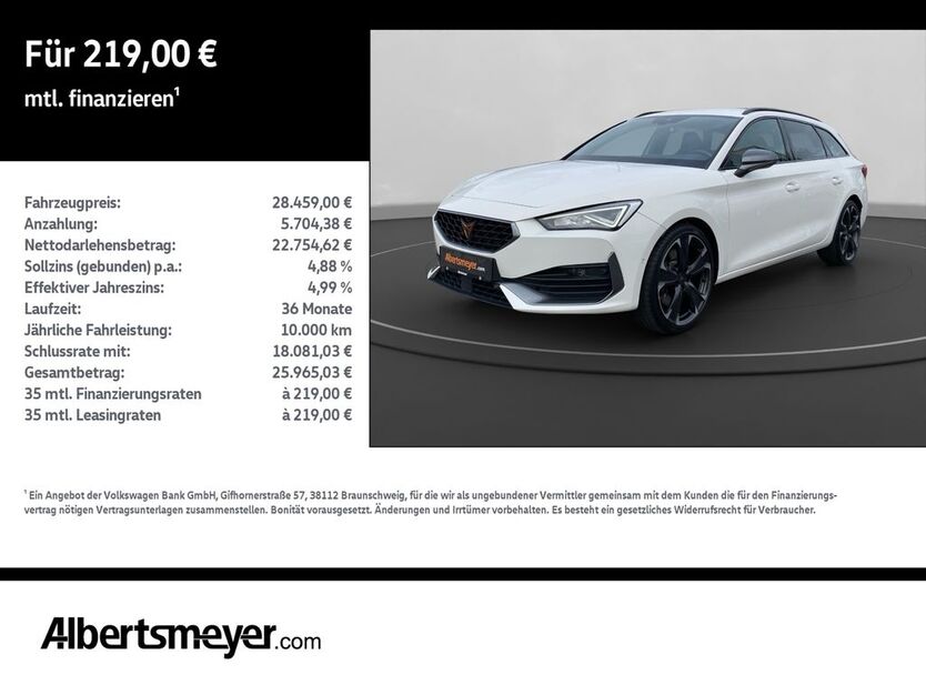 Cupra Leon 58.819 km 28.459 € Leinefelde-Worbis/DE 37327