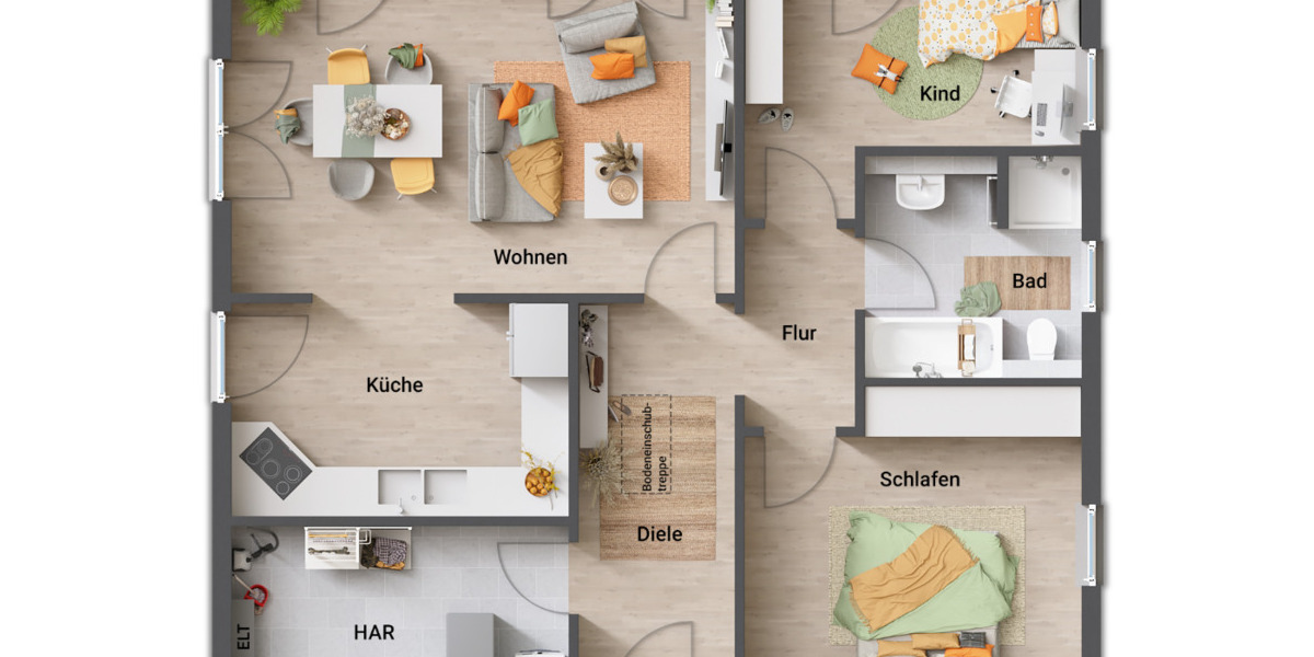 Bungalow Moringen - 4 Zimmer, 90 m&sup2;, 217.950&euro; | Angebot:25691756