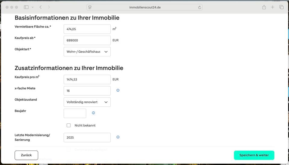 699000 Keine Provision – direkt vom Eigentümer 17 zimmer