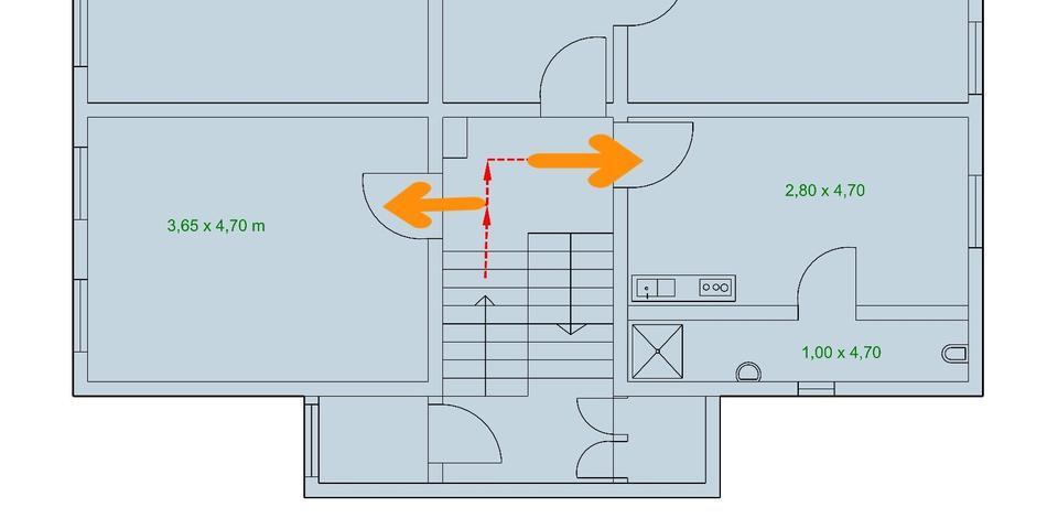 zwei Zimmer + ein BadeZimmer mit Dusche