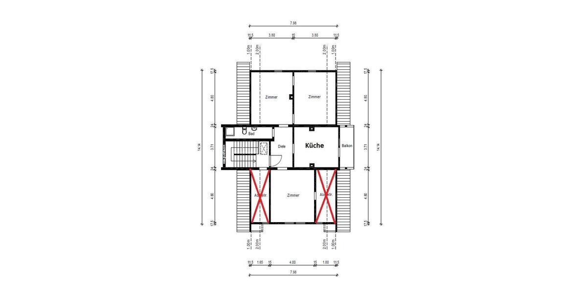 Dachgeschoßwohnung Bad Sooden-Allendorf Allendorf - 3 Zimmer, 92 m&sup2;, 620&euro; | Angebot:26425623