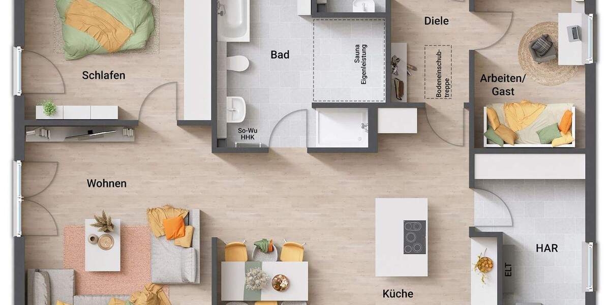 Bungalow Adelebsen - 5 Zimmer, 109 m&sup2;, 326.890&euro; | Angebot:25738090