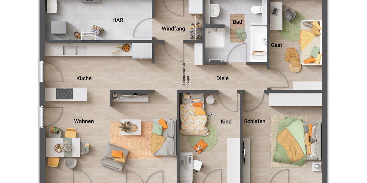 Der Bungalow mit dem charmanten Walmdach - stufenlos glücklich sein in Duderstadt OT Hilkerode 5 zimmer