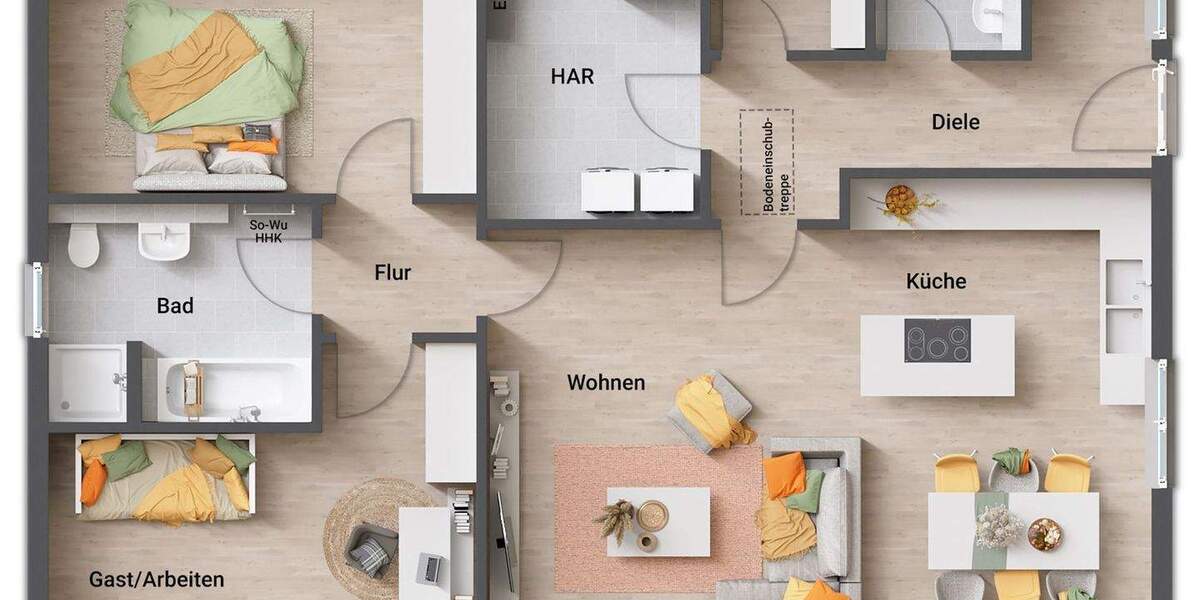 Bungalow Adelebsen - 5 Zimmer, 109 m&sup2;, 326.890&euro; | Angebot:25738090