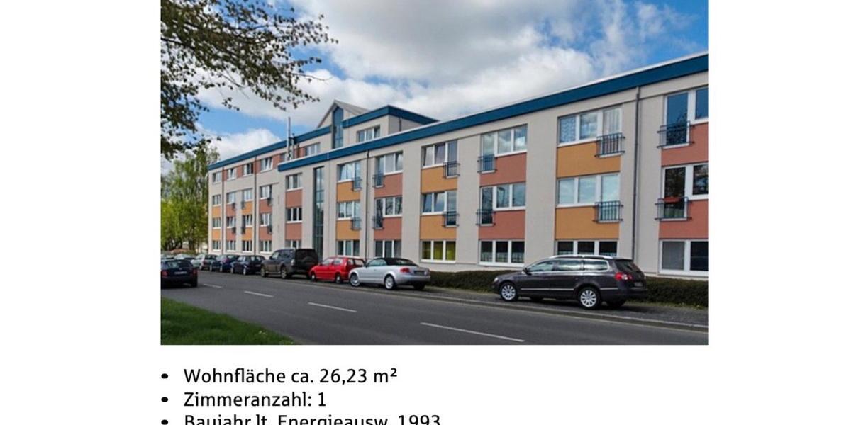 Etagenwohnung Göttingen Nordstadt - 1 Zimmer, 26 m&sup2;, 107.000&euro; | Angebot:27224912