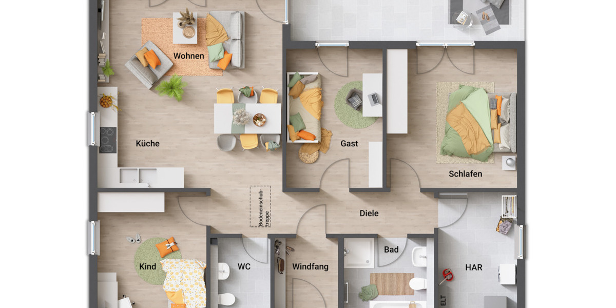 Bungalow Neu-Eichenberg Marzhausen - 4 Zimmer, 108 m&sup2;, 286.900&euro; | Angebot:25986288