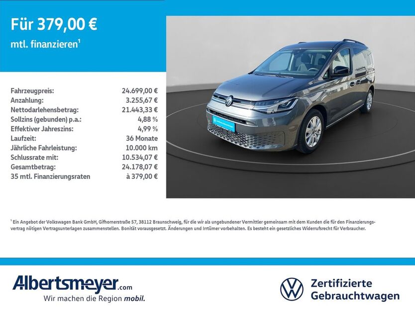 VW Caddy 88.055 km 24.699 € Leinefelde-Worbis/DE 37327