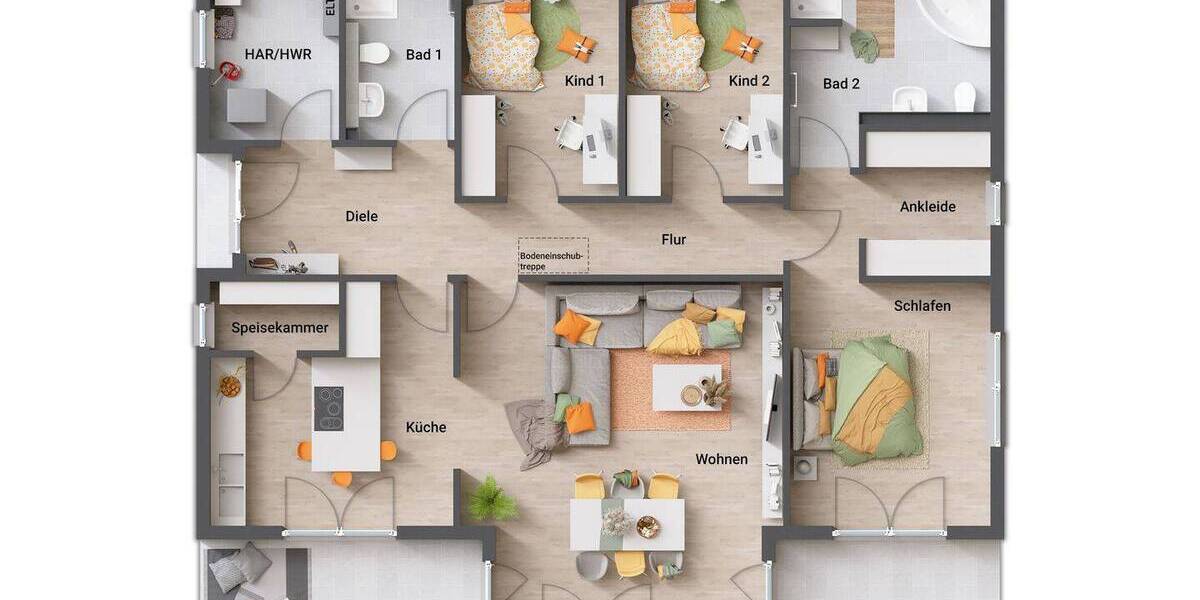 Bungalow Neu-Eichenberg Marzhausen - 6 Zimmer, 138 m&sup2;, 327.600&euro; | Angebot:25986293