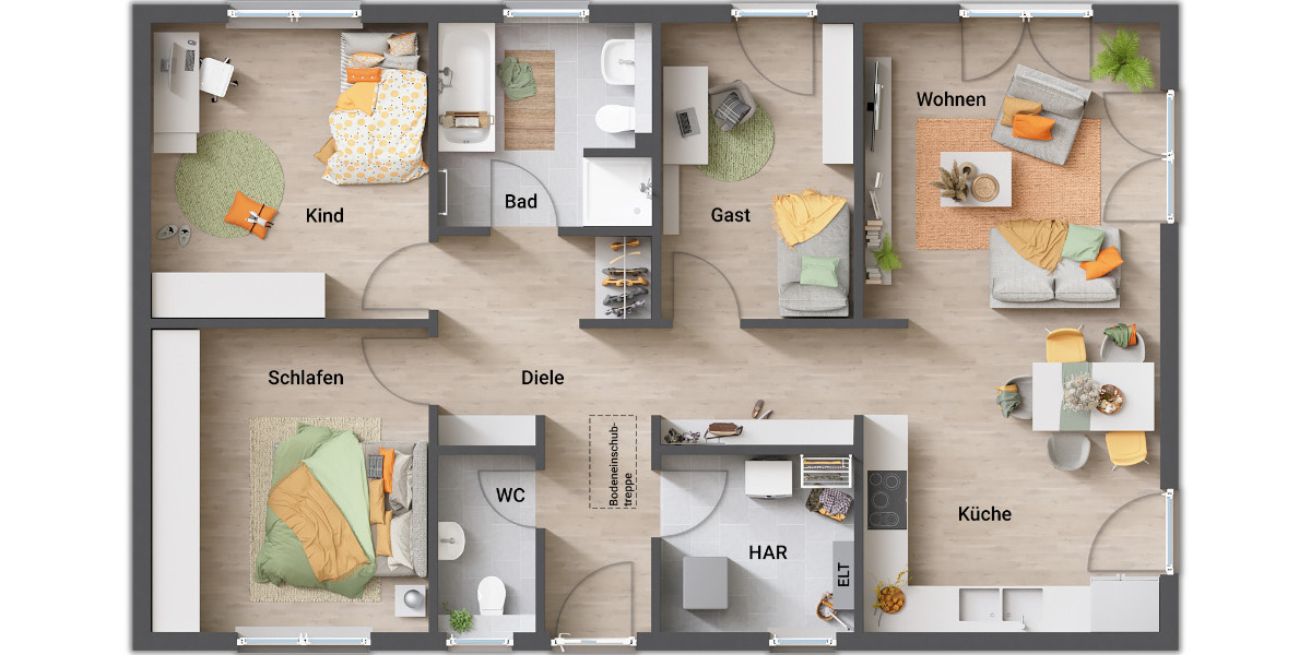 Bungalow Adelebsen - 5 Zimmer, 102 m&sup2;, 229.350&euro; | Angebot:25700344