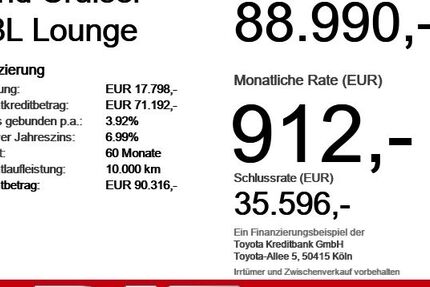 Toyota Land Cruiser 7.500 km 88.990 &euro; Göttingen 37079