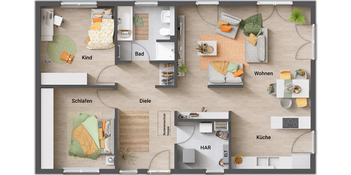 Bungalow Adelebsen - 5 Zimmer, 102 m&sup2;, 229.350&euro; | Angebot:25700344