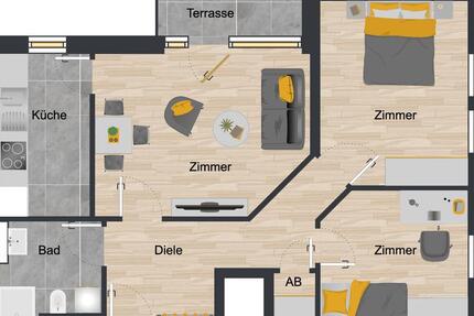 Wohnung Bovenden - 3 Zimmer, 78 m&sup2;, 504&euro; | Angebot:26435572