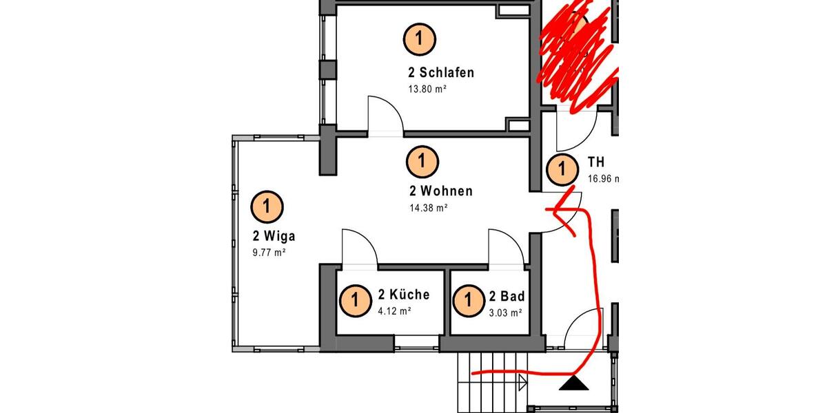 Erdgeschoßwohnung Bad Sooden-Allendorf Allendorf - 2 Zimmer, 46 m&sup2;, 600&euro; | Angebot:26071972