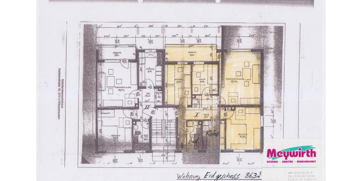 Erdgeschoßwohnung Witzenhausen - 4 Zimmer, 86 m&sup2;, 650&euro; | Angebot:26533031