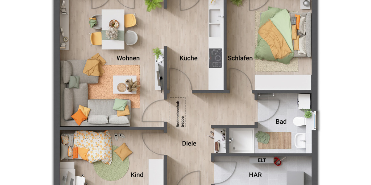 Bungalow Neu-Eichenberg Marzhausen - 4 Zimmer, 77 m&sup2;, 240.400&euro; | Angebot:25986291