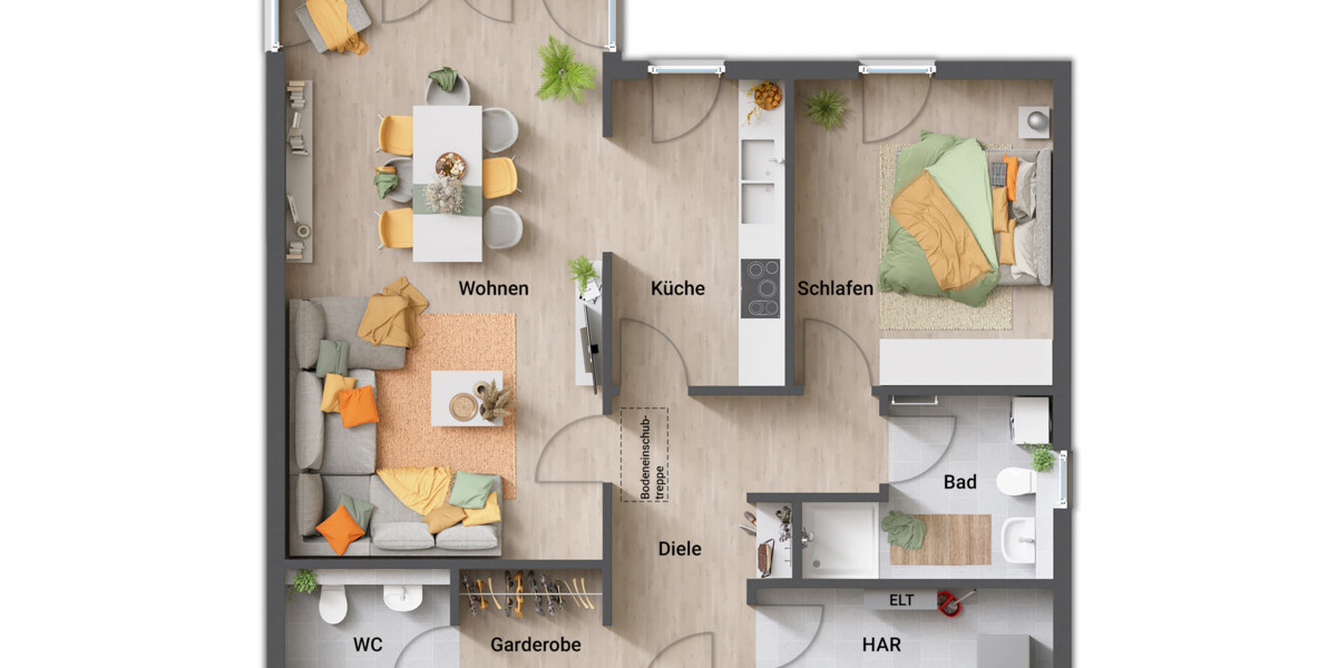 Bungalow Neu-Eichenberg Marzhausen - 4 Zimmer, 77 m&sup2;, 240.400&euro; | Angebot:25986291