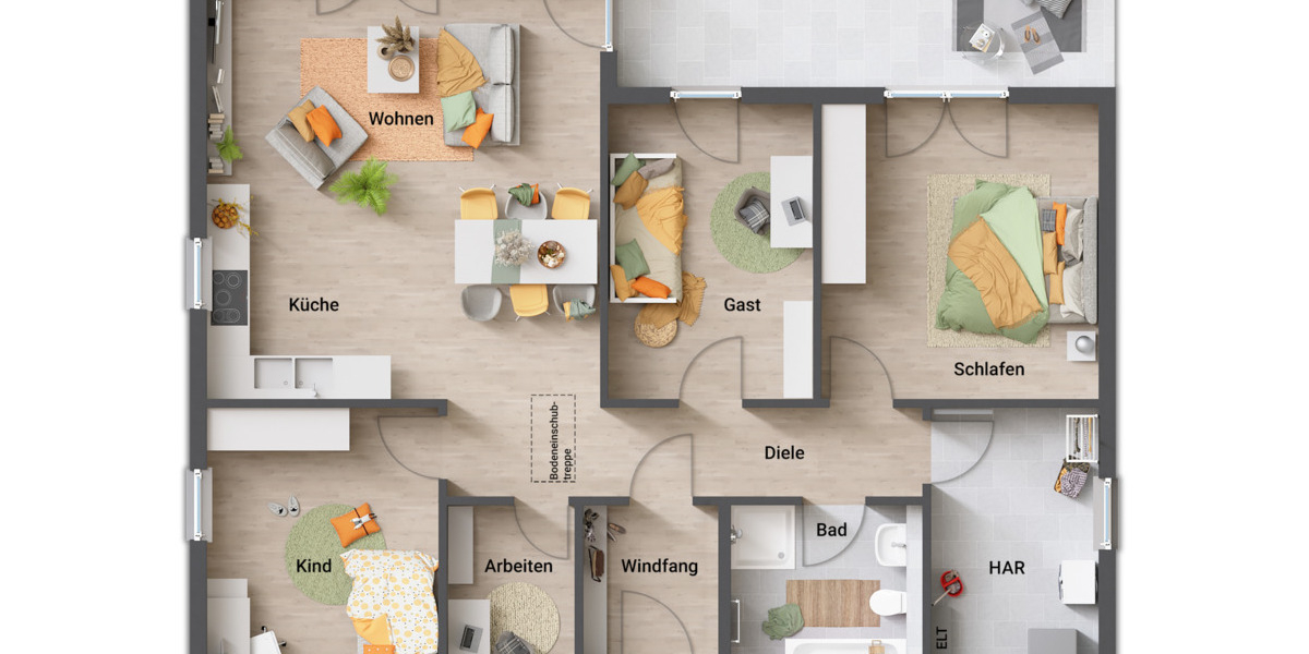 Bungalow Neu-Eichenberg Marzhausen - 4 Zimmer, 108 m&sup2;, 286.900&euro; | Angebot:25986288