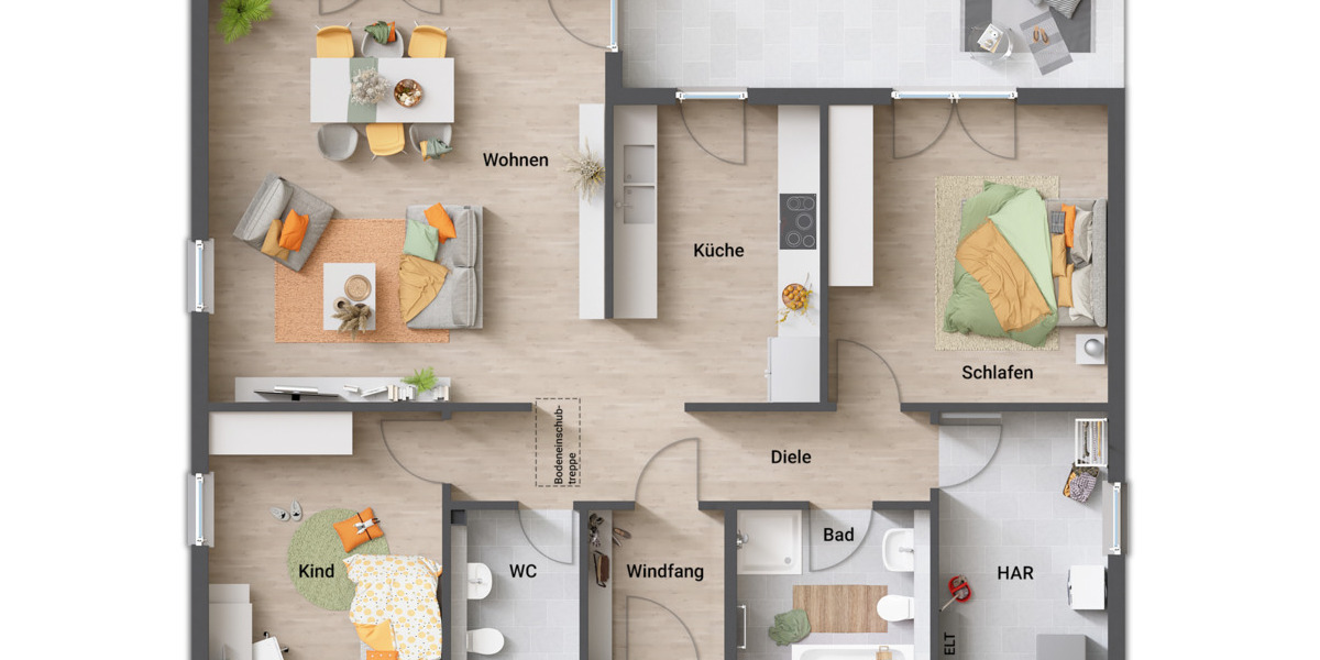 Bungalow Neu-Eichenberg Marzhausen - 4 Zimmer, 108 m&sup2;, 286.900&euro; | Angebot:25986288