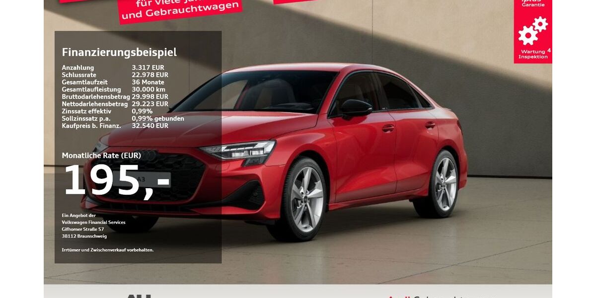 Audi A3 7.364 km 31.410 &euro; Northeim 37154