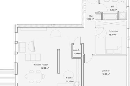 Geräumige und helle 3-Zimmer-Wohnung 3 zimmer