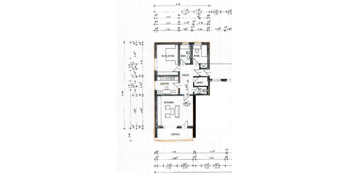 Etagenwohnung Göttingen Oststadt - 3 Zimmer, 97 m&sup2;, 280.000&euro; | Angebot:25273452