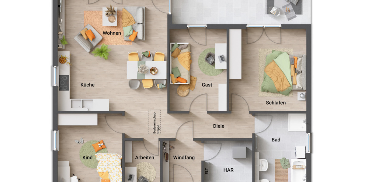 Bungalow Neu-Eichenberg Marzhausen - 4 Zimmer, 108 m&sup2;, 286.900&euro; | Angebot:25986288