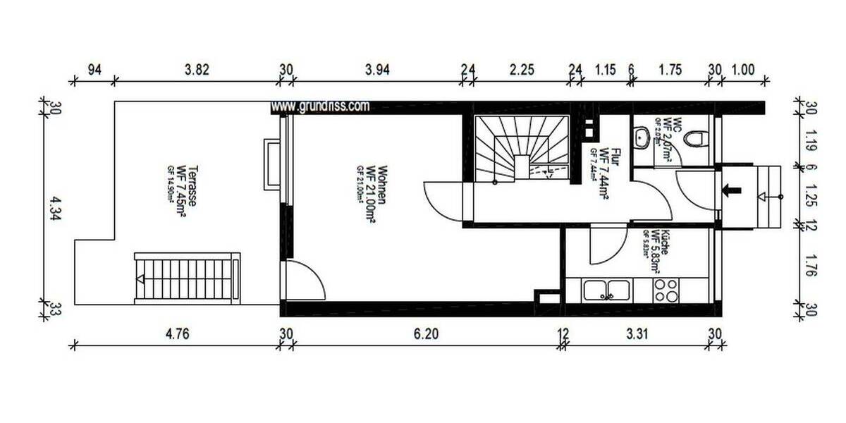 Reihenmittelhaus Göttingen Geismar - 5 Zimmer, 104 m&sup2;, 379.900&euro; | Angebot:26909006