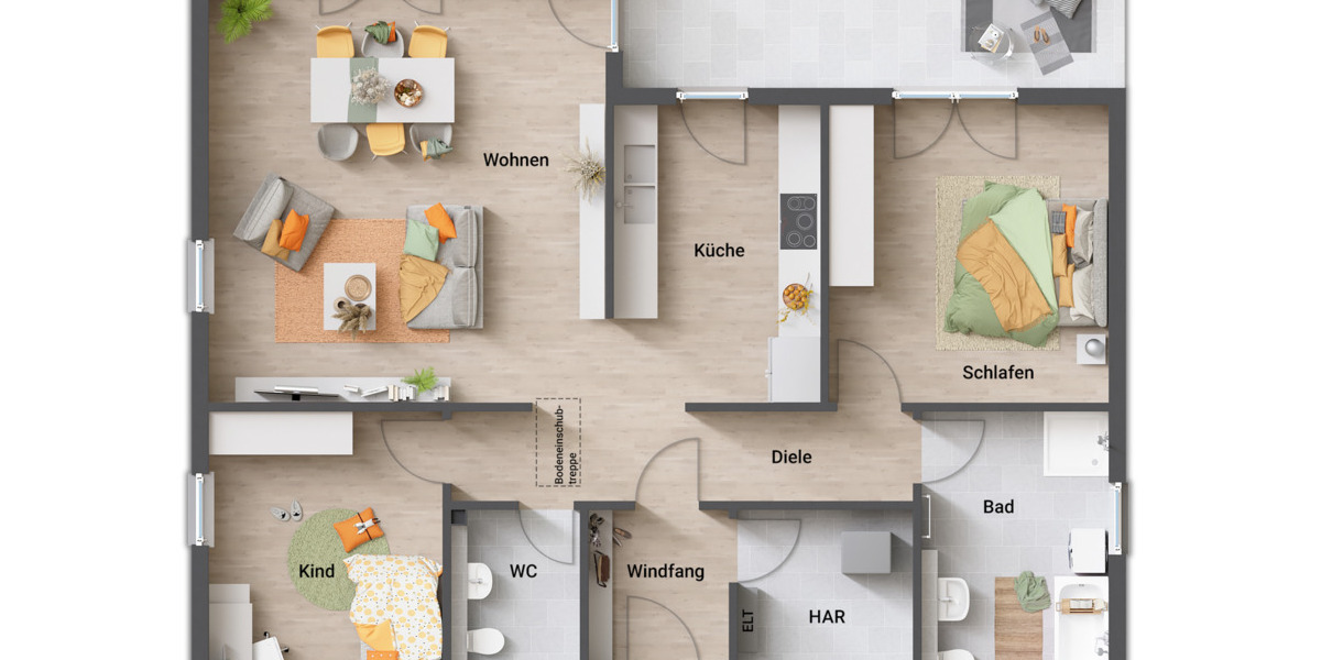 Bungalow Neu-Eichenberg Marzhausen - 4 Zimmer, 108 m&sup2;, 286.900&euro; | Angebot:25986288