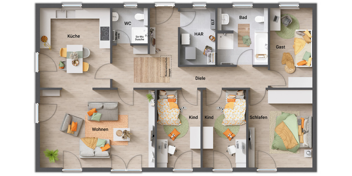 Bungalow Adelebsen - 6 Zimmer, 130 m&sup2;, 271.290&euro; | Angebot:25846218