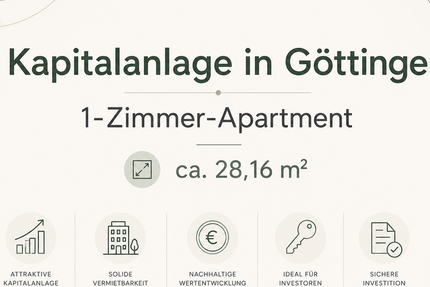 Wohnung Göttingen Oststadt - 1 Zimmer, 28 m&sup2;, 95.000&euro; | Angebot:26828710
