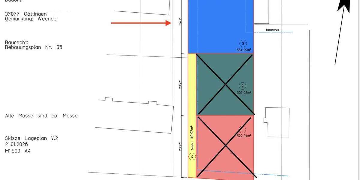 Grundstück zu verkaufen in Göttingen 375.000 € 575 m² zimmer