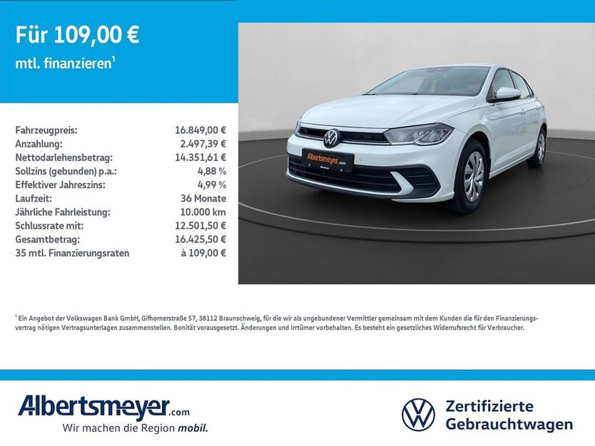 VW Polo 10.387 km 16.849 € Leinefelde-Worbis/DE 37327