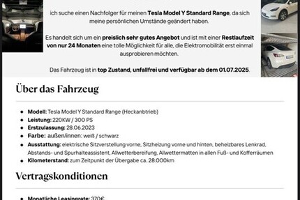Tesla model Y SR
