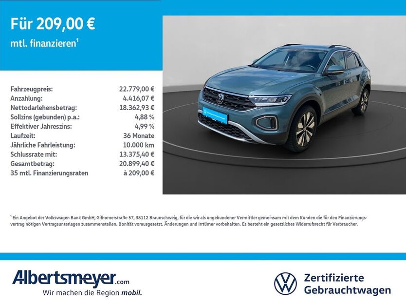 VW T-Roc 17.485 km 22.779 € Leinefelde-Worbis/DE 37327