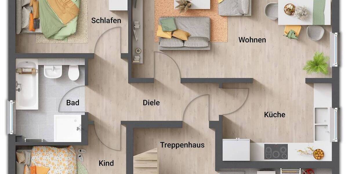 Einfamilienhaus Neu-Eichenberg Marzhausen - 4 Zimmer, 166 m&sup2;, 311.250&euro; | Angebot:26017161