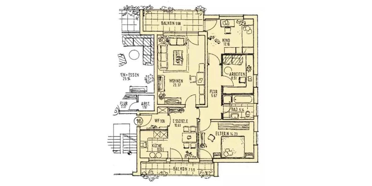 Etagenwohnung Göttingen Roringen - 4 Zimmer, 95 m&sup2;, 329.000&euro; | Angebot:26619524