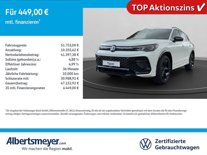 VW Tiguan 9.452 km 51.753 € Leinefelde-Worbis/DE 37327
