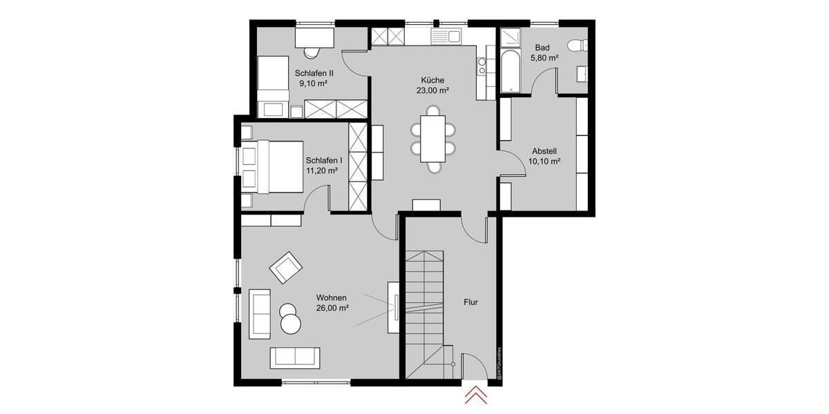 Erdgeschoßwohnung Northeim - 3 Zimmer, 85 m&sup2;, 468&euro; | Angebot:22911282