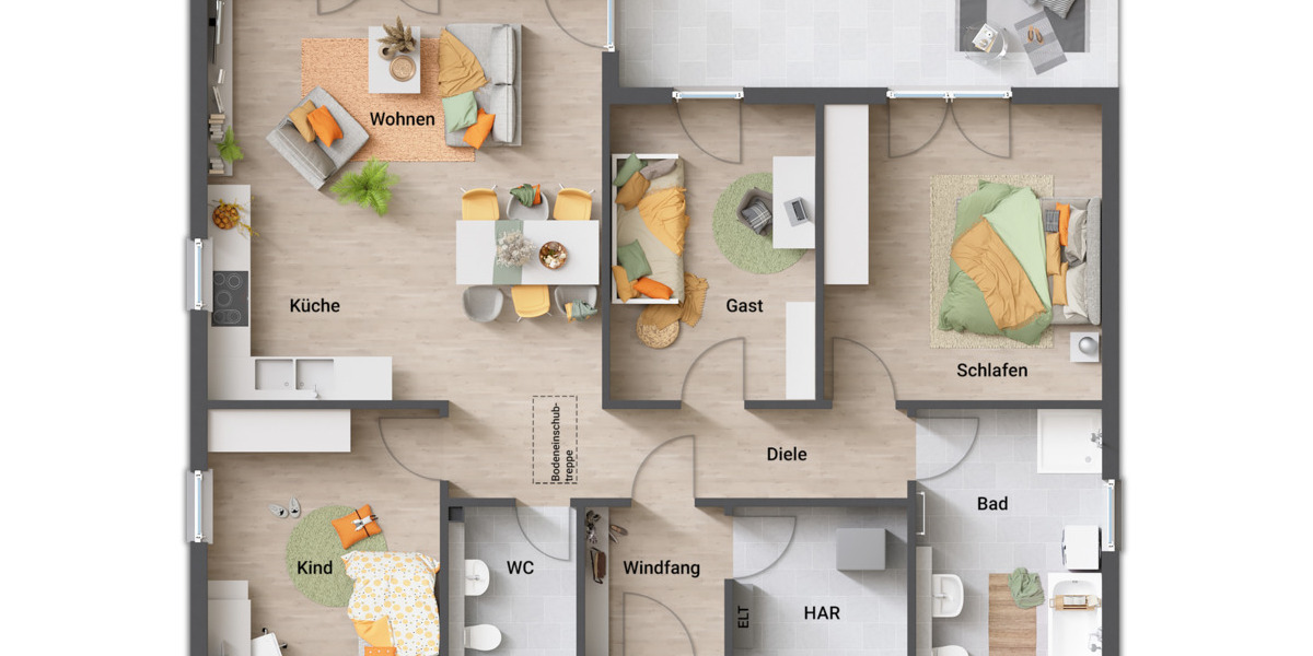 Bungalow Neu-Eichenberg Marzhausen - 4 Zimmer, 108 m&sup2;, 286.900&euro; | Angebot:25986288