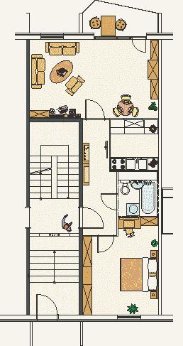 Erdgeschoßwohnung Heilbad Heiligenstadt - 3 Zimmer, 53 m&sup2;, 300&euro; | Angebot:26424055