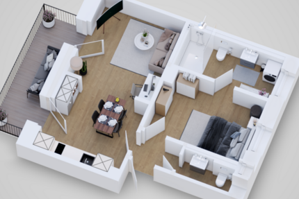 Wohnung Uslar - 2 Zimmer, 52 m&sup2;, 546&euro; | Angebot:25065288